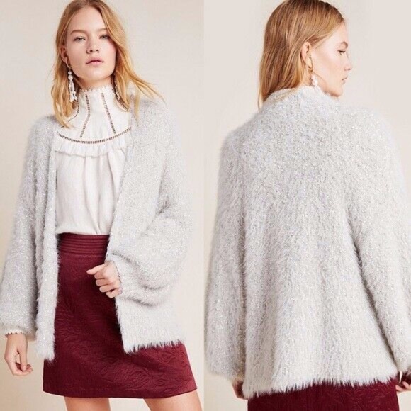 Anthropologie Sweaters - NWT Anthropologie Charlotte Eyelash Cardigan Coat One Size